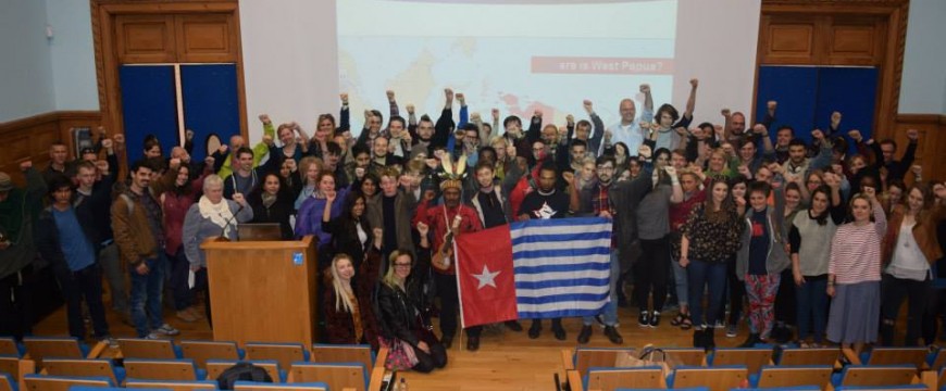 Benny Wenda raising Free West Papua support from Brighton, UK