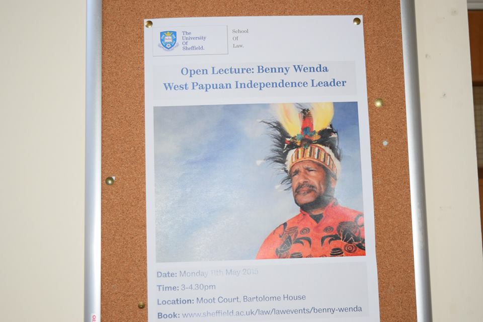 Benny Wenda gives a talk at Sheffield University Law School