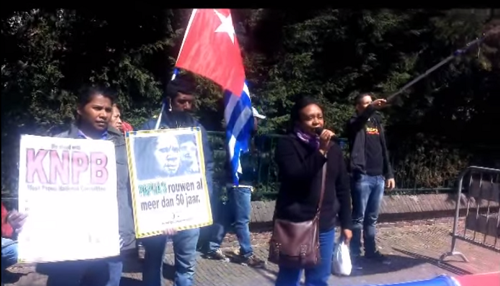 Free West Papua Campaign Netherlands demonstrate against the Indonesian annexation