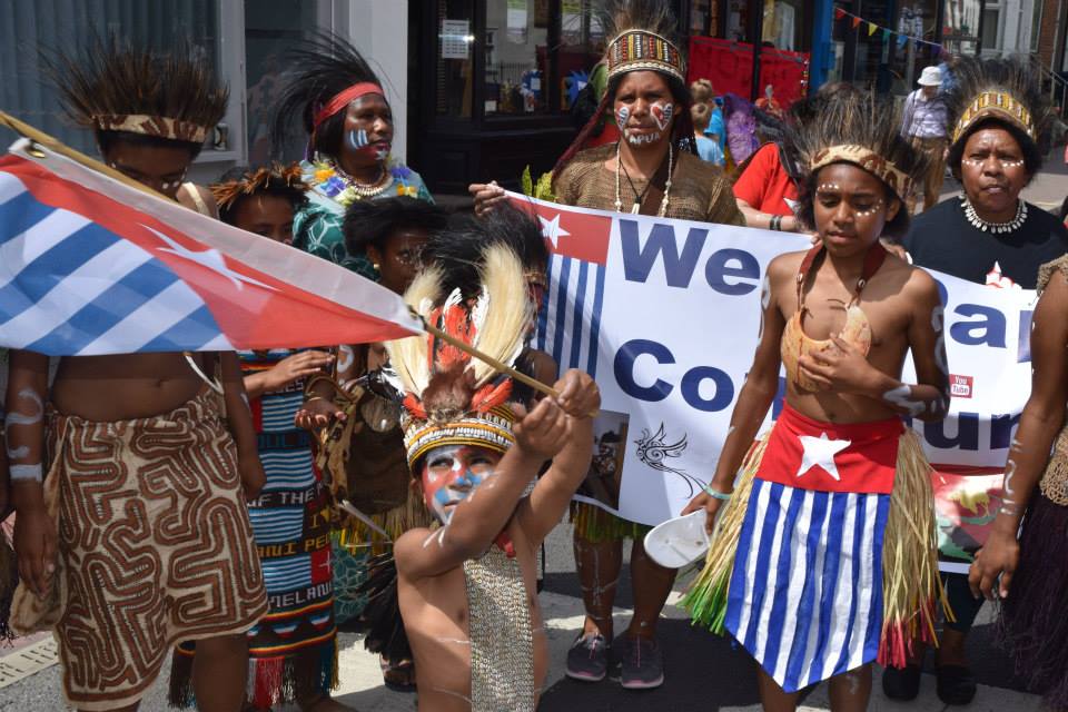 West Papuan’s parade at Oxford Carnival
