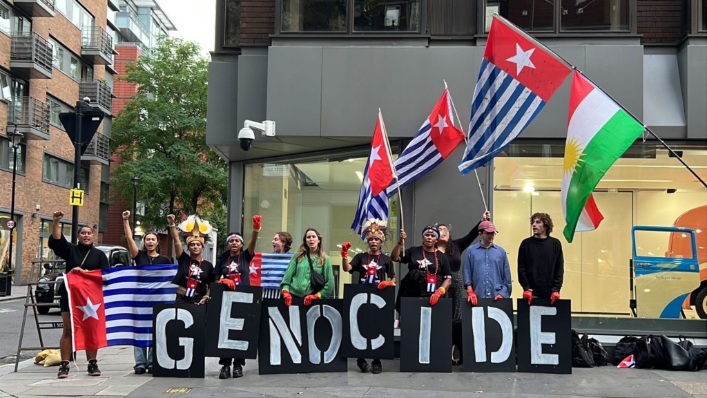Protest outside Indonesian Embassy calls for UN visit to West Papua